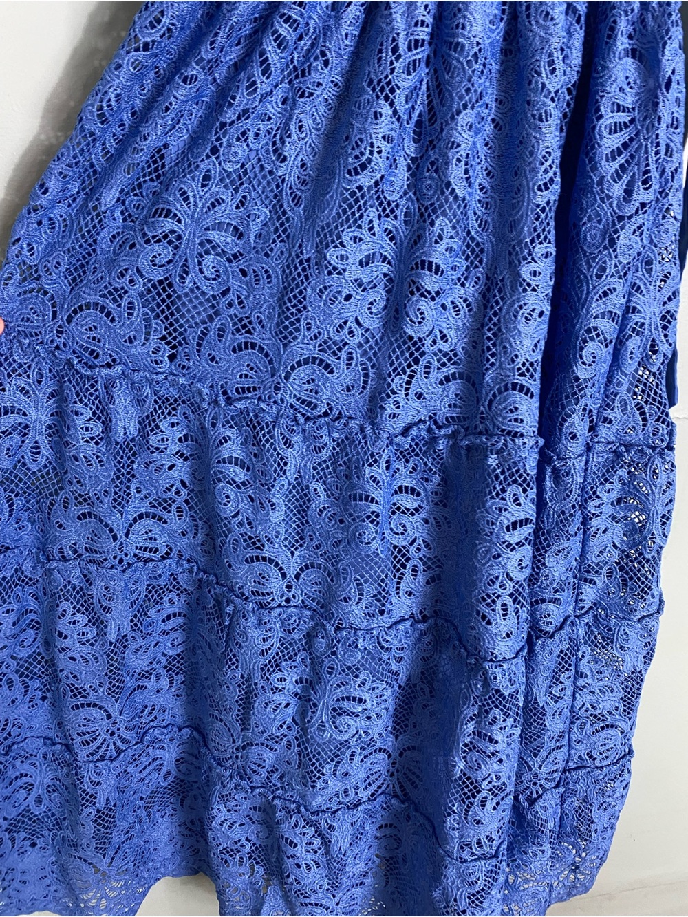 Hill House The Ribbon Ellie Nap Dress Blue Lace Eyelet Medium - Picture 4 of 7